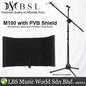 BSL M-100 Adjustable Microphone Tripod Stand with Mic Holder Floor Standing and PVB Shield (M100)