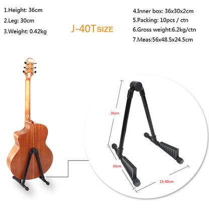 BSL J-40T Guitar Stand Foldable made with Metal and Protective Rubber for Acoustic Electric Classical Folk Ukulele (J40T)