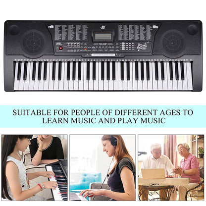 BSL M-2USB 61 Key Self Learning USB Electronic Music Piano Keyboard and Headphone (M2 M2USB)