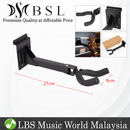 BSL J-11 Guitar Wall Holder Hook Hanger Bracket Mount for Steel Wall Slot or Concrete Wall (J11)