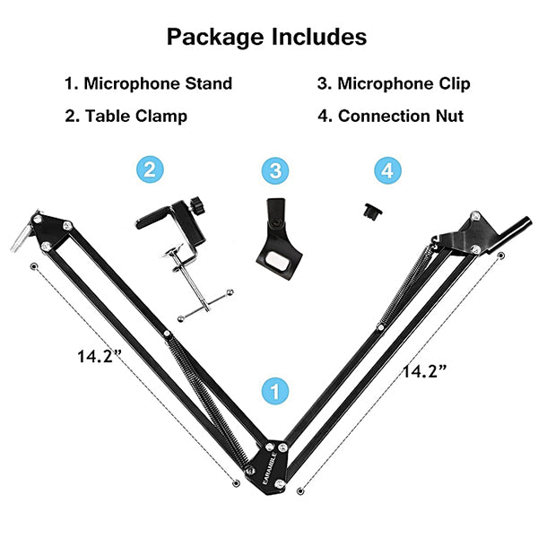 BSL BM-800 Mic Professional USB Condenser Studio Recording Live Microphone Package Phone Computer (BM800)