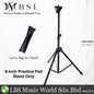 BSL 8 inch Drum Practice Pad with Adjustable Stand for Training and Lesson Silent Rubber Padding - Black