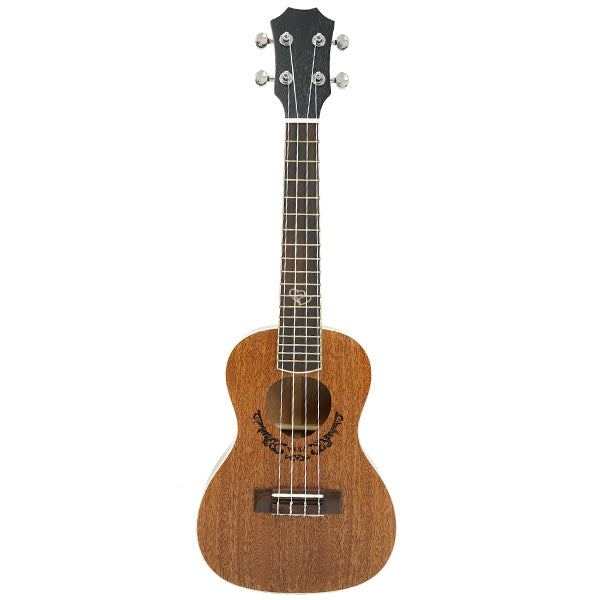 BSL Wolf Series 23 inch Solid Top Concert Ukulele Package Hawaii Guitar - Mahogany