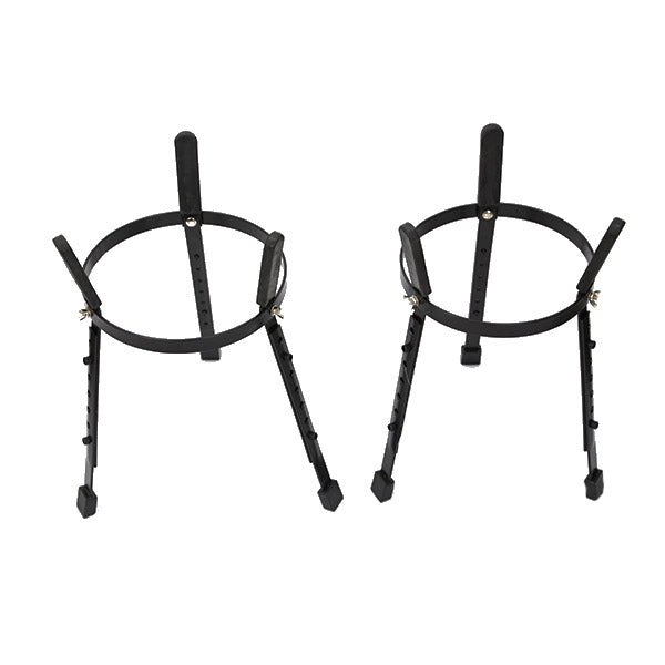 BSL Adjustable Conga Stand Pairs Universal Black Metal Barrel Basket