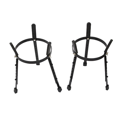 BSL Adjustable Conga Stand Pairs Universal Black Metal Barrel Basket