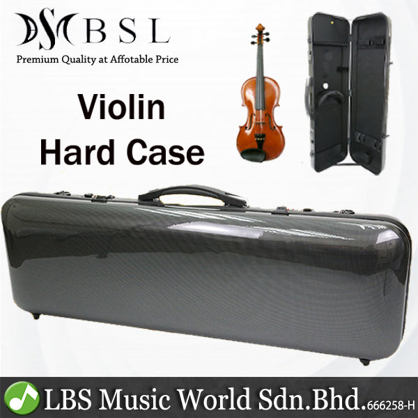 BSL Violin Hard Case Carbon Fiber Ultra Light Violin Bag With Humid Meter