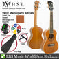 BSL Wolf Series 23 inch Solid Top Concert Ukulele Package Hawaii Guitar - Mahogany