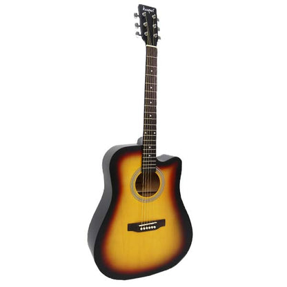 BSL 41 Inch Sunburst Acoustic Guitar Full Size Guitar Package With Bag Strap Pick String Allen Key