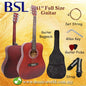 BSL 41 Inch Full Red Acoustic Guitar Full Size Guitar Package With Bag Strap Pick String Allen Key