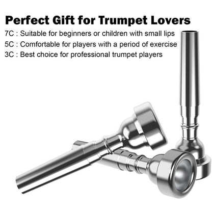 BSL 3C 5C 7C Trumpet Mouthpiece Silver or Gold Plated Mouth Piece Yamaha Pearl Jupiter Bach Allora