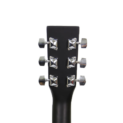 BSL 41 Inch Black Acoustic Guitar Full Size Guitar Package With Bag Strap Pick String Allen Key