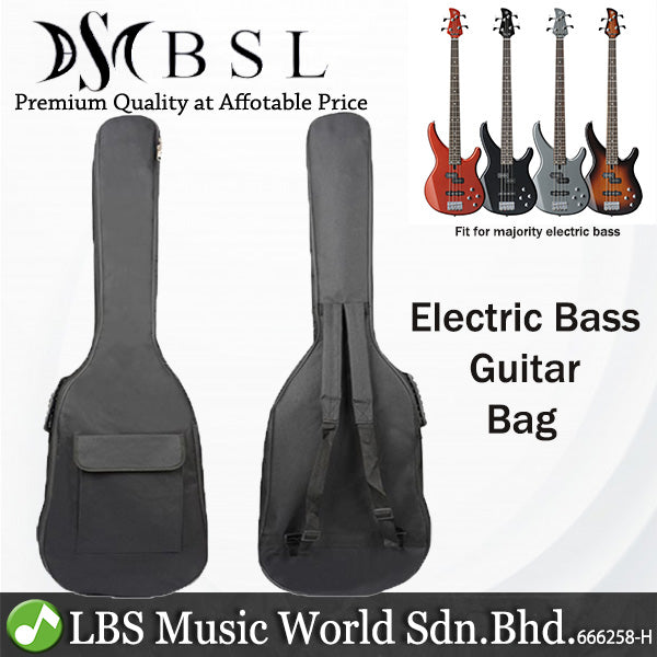BSL Universal Electric Bass Guitar Bag All Size Bass 5mm Padded Backpack Premium Soft Case