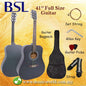 BSL 41 Inch Green Acoustic Guitar Full Size Guitar Package With Bag Strap Pick String Allen Key