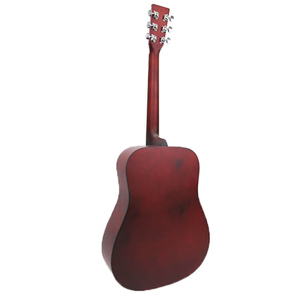BSL 41 Inch Full Red Acoustic Guitar Full Size Guitar Package With Bag Strap Pick String Allen Key