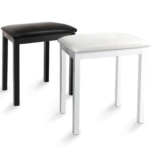BSL Q90H Piano Leather Bench Chair Stool for Keyboard Organ Digital Piano With Metal Leg (Black or White)