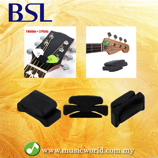 BSL Pick Guitar Rubber 1 X Pick Holder Pick Black Guitar Holder Headstock Guitar Ukulele Bass