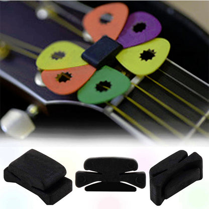 BSL Pick Guitar Rubber 1 X Pick Holder Pick Black Guitar Holder Headstock Guitar Ukulele Bass