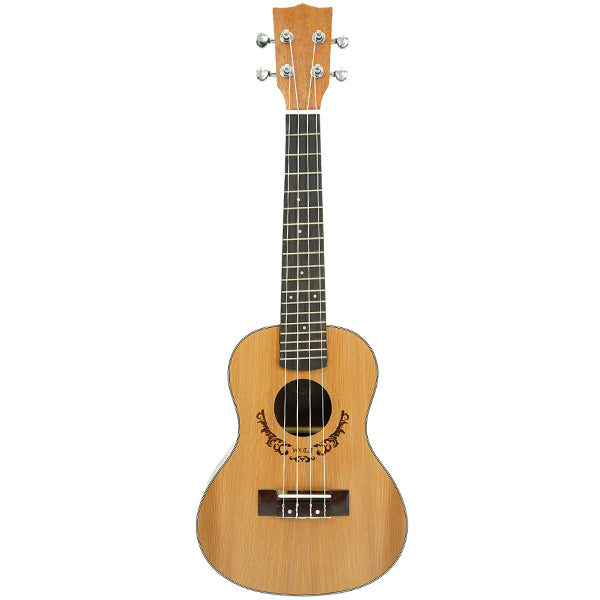 BSL Wolf Series 23 inch Solid Top Concert Ukulele Package Hawaii Guitar - Koa