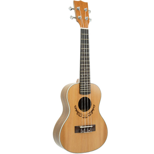 BSL Wolf Series 23 inch Solid Top Concert Ukulele Package Hawaii Guitar - Koa