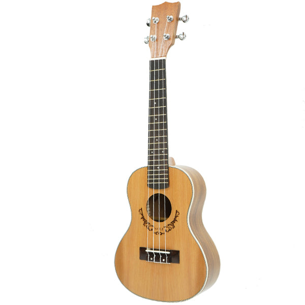 BSL Wolf Series 23 inch Solid Top Concert Ukulele Package Hawaii Guitar - Koa