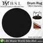 BSL Drum Carpet Rug For Acoustic Digital Drum with Rubber Bottom Anti Slip Mat Black - Round / Square