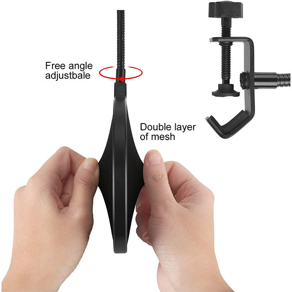 BSL Double Layer Pop Filter Condenser Mic Studio Microphone Windscreen Mask Block Wind Shield