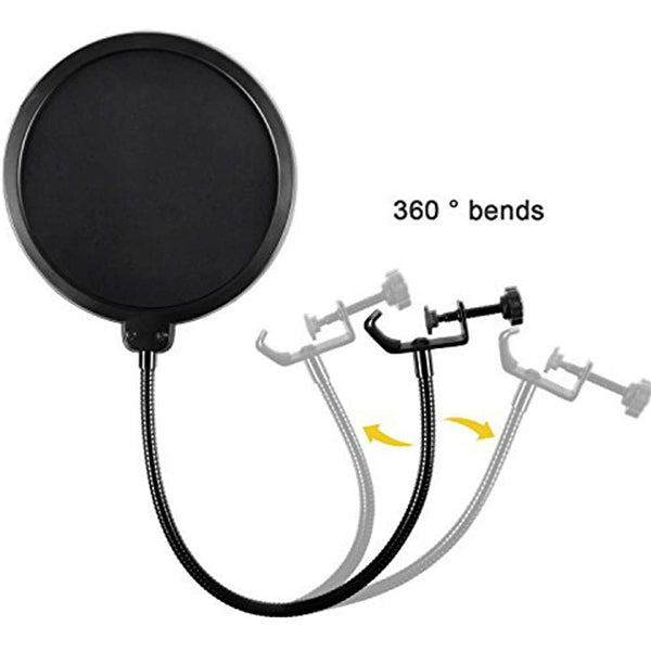 BSL Double Layer Pop Filter Condenser Mic Studio Microphone Windscreen Mask Block Wind Shield