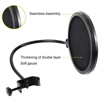 BSL Double Layer Pop Filter Condenser Mic Studio Microphone Windscreen Mask Block Wind Shield