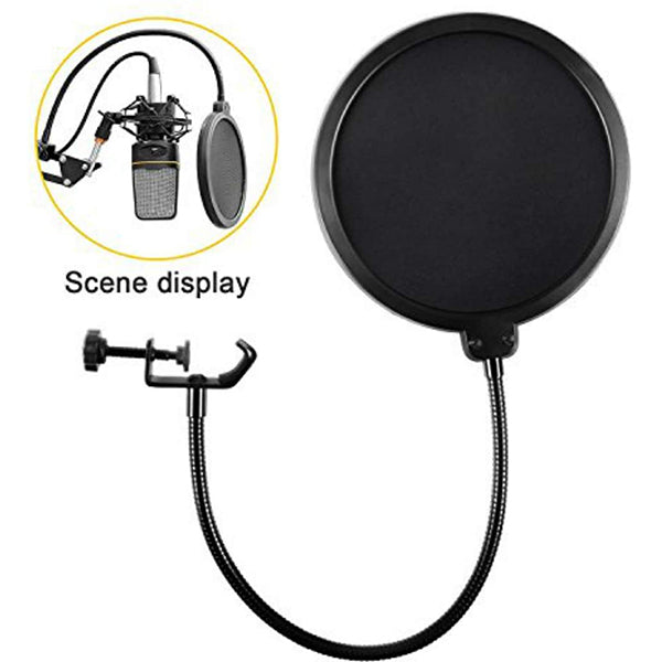 BSL Double Layer Pop Filter Condenser Mic Studio Microphone Windscreen Mask Block Wind Shield
