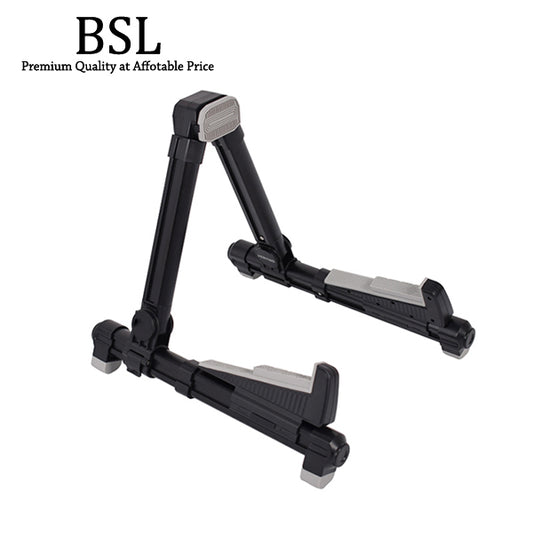 BSL J-20 Foldable Guitar Stand A Frame Folding Universal For Guitar Bass Violin Banjo Mandolin Electric (Black)