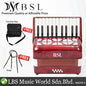 BSL Accordion 22 Key 8 Bass Accordion Wind Piano Organ Red With Bag