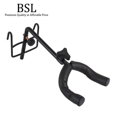 BSL J-10C Adjustable Guitar Wall Hanger Holder Guitar Display Mount Hook Lock (Black)