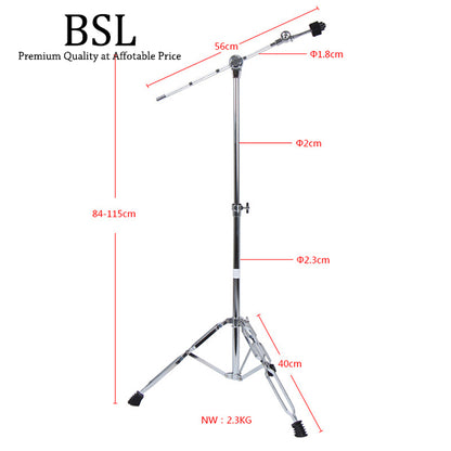 BSL G400 Boom Cymbal Stand Adjustable Foldable Double Braced Heavy Duty Cymbals Lightweight