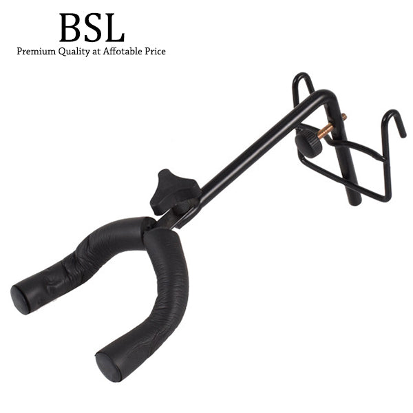 BSL J-10C Adjustable Guitar Wall Hanger Holder Guitar Display Mount Hook Lock (Black)