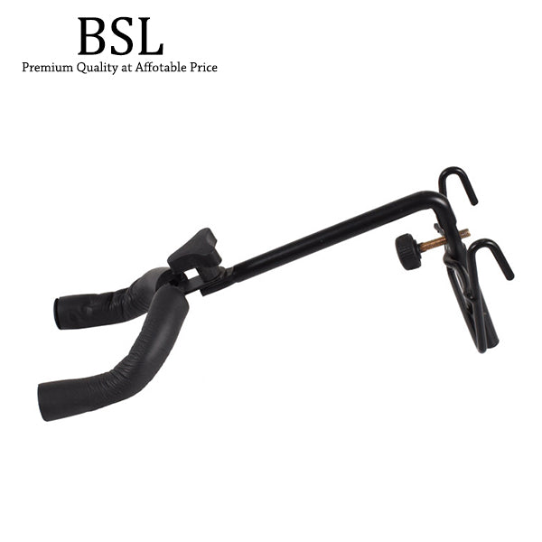 BSL J-10C Adjustable Guitar Wall Hanger Holder Guitar Display Mount Hook Lock (Black)