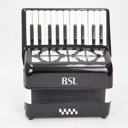 BSL Accordion 22 Key 8 Bass Accordion Wind Piano Organ Black With Bag