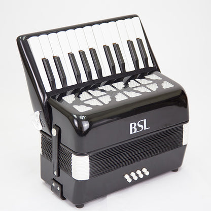 BSL Accordion 22 Key 8 Bass Accordion Wind Piano Organ Black With Bag