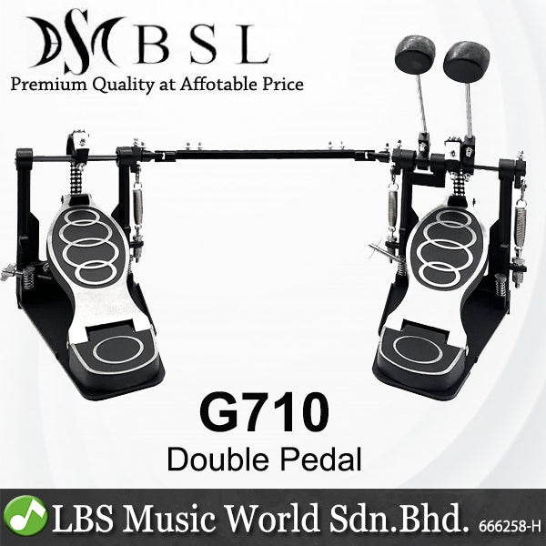 BSL G710 Double Pedal Double Bass Drum Dual Foot Kick Double Chain Interchangeable Pedal