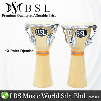 BSL Mini Djembe Drum 1 Pair Djembe Wooden Made Latin Percussion