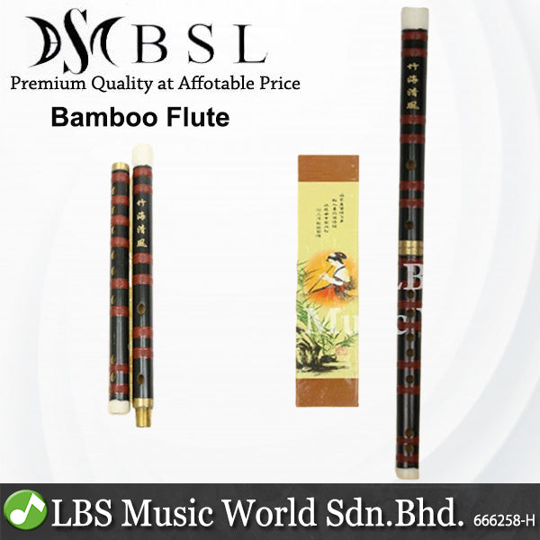 BSL Black Chinese Bamboo Flute F Key Premium Professional Flute Bamboo