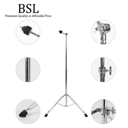 BSL G300 Adjustable Cymbals Stand Straight Foldable Double Braced Heavy Duty Lightweight