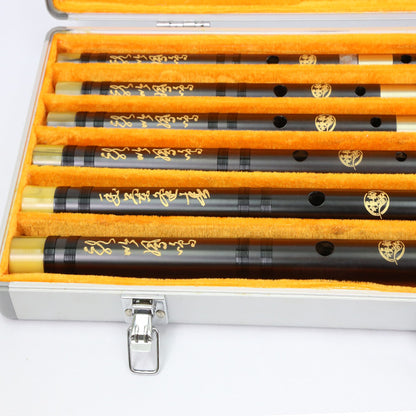 BSL 6 Piece Chinese Bamboo Flute Set Professional Key C D E F G A With Aluminium Case