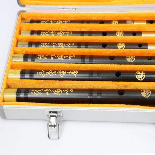 BSL 6 Piece Chinese Bamboo Flute Set Professional Key C D E F G A With Aluminium Case
