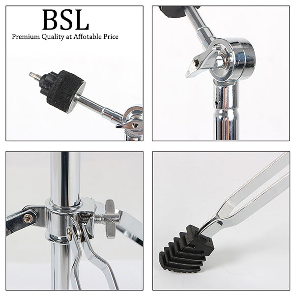BSL G300 Adjustable Cymbals Stand Straight Foldable Double Braced Heavy Duty Lightweight
