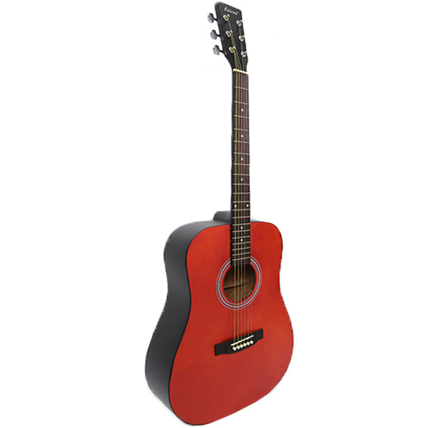 BSL 41 Inch Red Acoustic Guitar Full Size Guitar Package With Bag Strap Pick String Allen Key