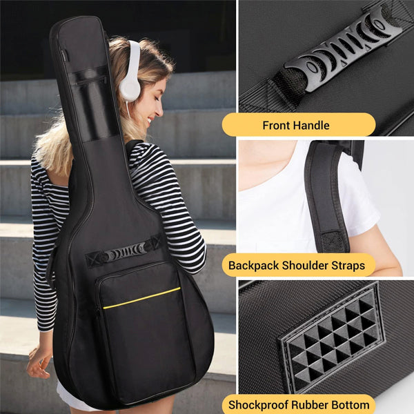 BSL FG-1 41 inch 600D Acoustic Guitar Gig Bag Bagpack Cover Soft Case for Acoustic or Classical Guitar