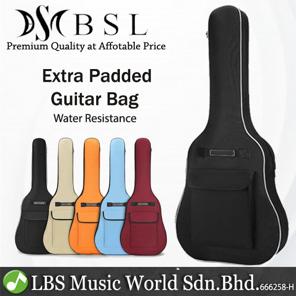 BSL Extra Padded Acoustic and Classical Guitar Bag Water Resistance Bagpack Soft Case