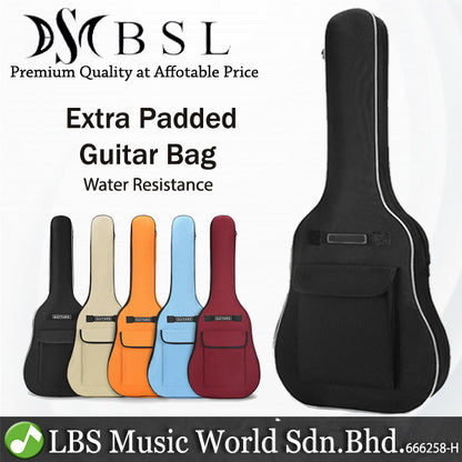 BSL Extra Padded Acoustic and Classical Guitar Bag Water Resistance Bagpack Soft Case