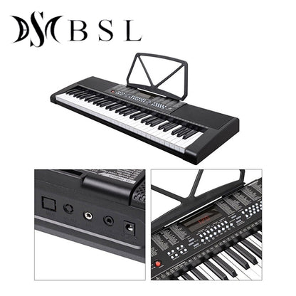 BSL M-1 61 Key Self Learning Portable Keyboard Organ Electronic Music Digital Piano with Stand (M1)