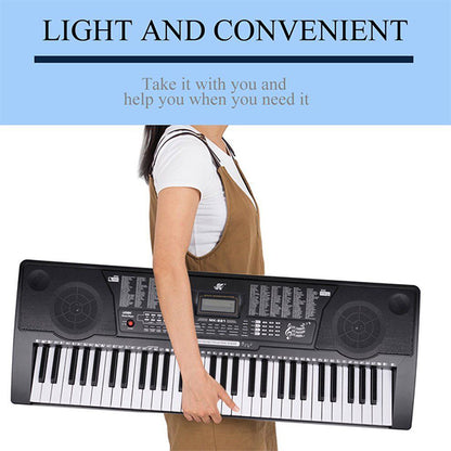 BSL M-2USB 61 Key Self Learning USB Electronic Music Piano Keyboard with Stand and Dust Cover (M2 M2USB)